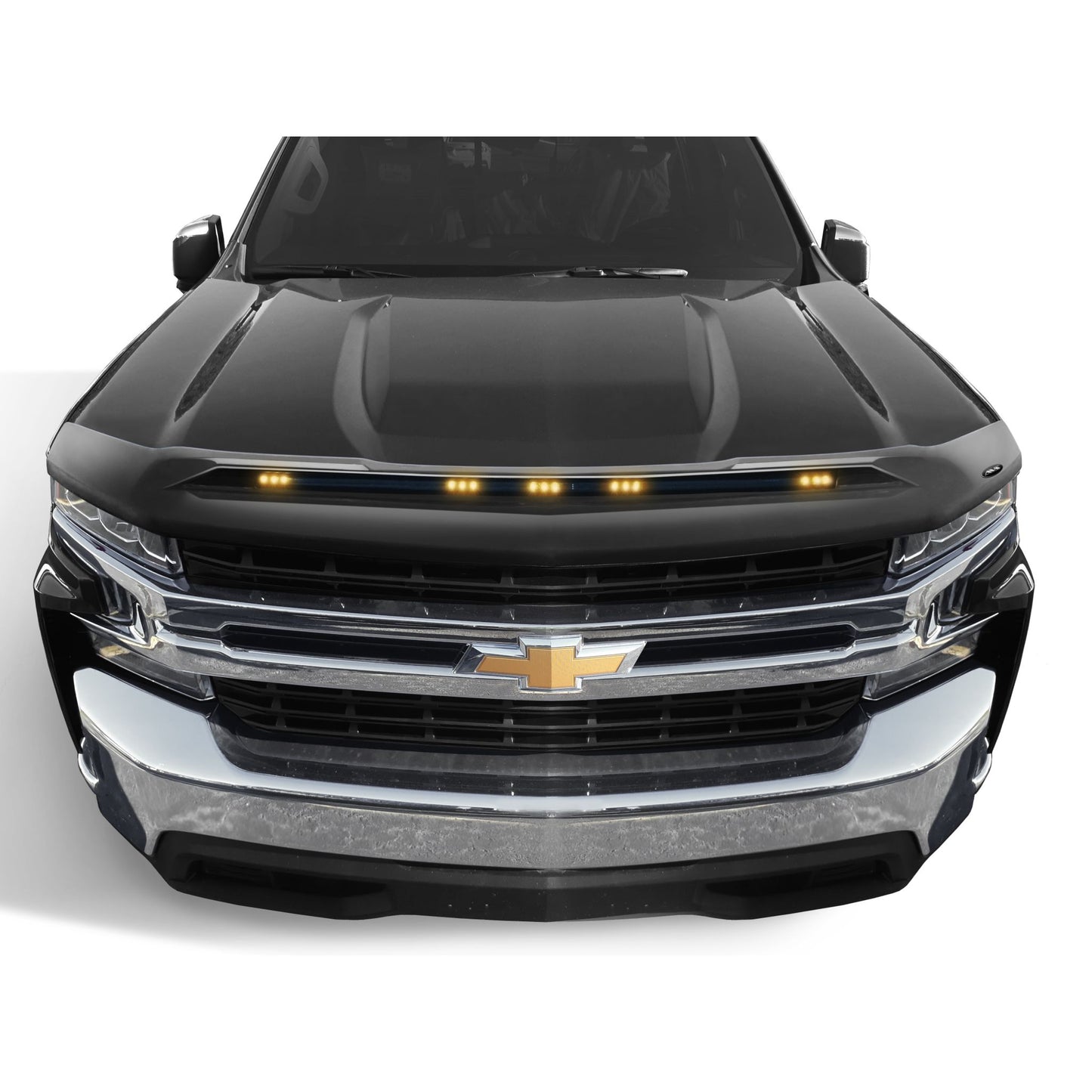 Auto Ventshade 753123-GBA Aeroskin LightShield Color Hood Protector Black For 2016-2018 Chevrolet Silverado 1500 2019 Chevrolet Silverado 1500 LD