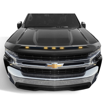 Auto Ventshade 753123-GBA Aeroskin LightShield Color Hood Protector Black For 2016-2018 Chevrolet Silverado 1500 2019 Chevrolet Silverado 1500 LD