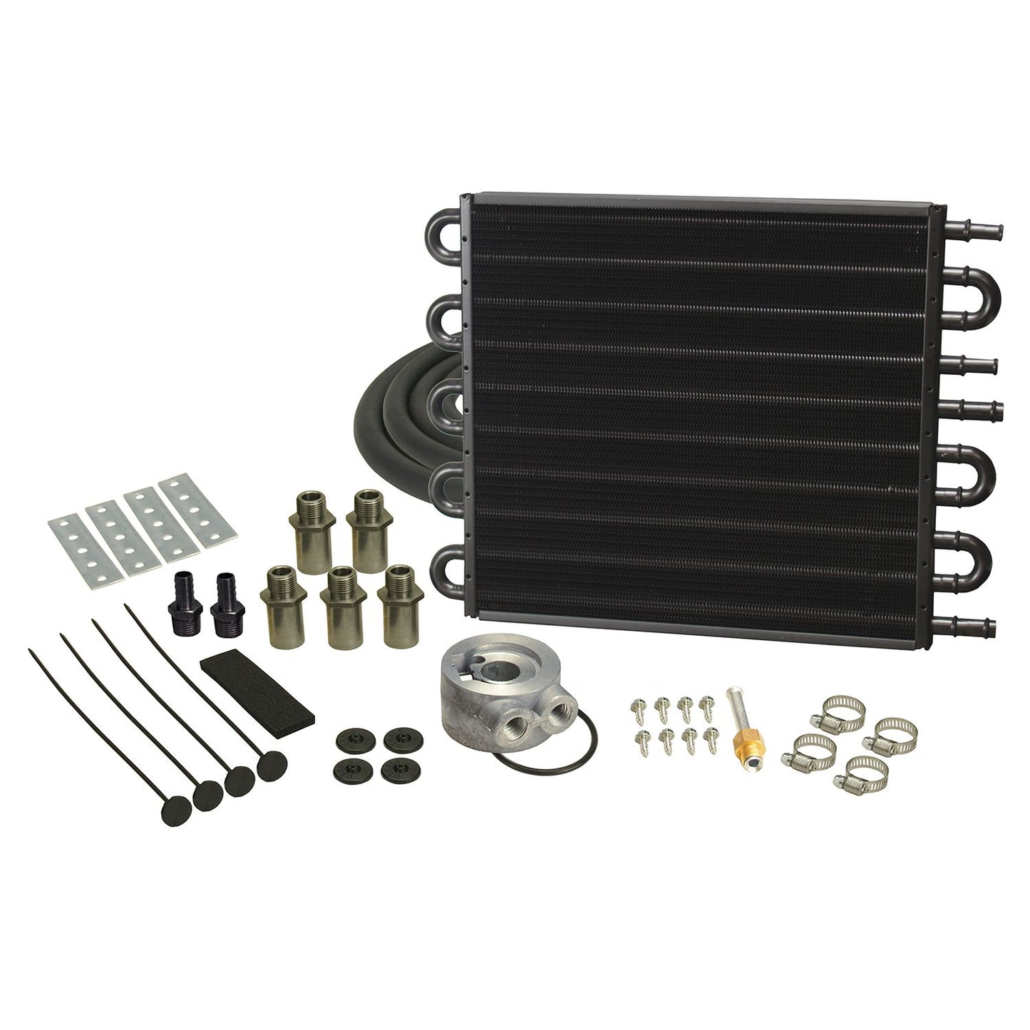 Derale 4 & 6 Pass Dual Circuit Tube&Fin Cooler, 11/32" & 1/2" Barb 15902