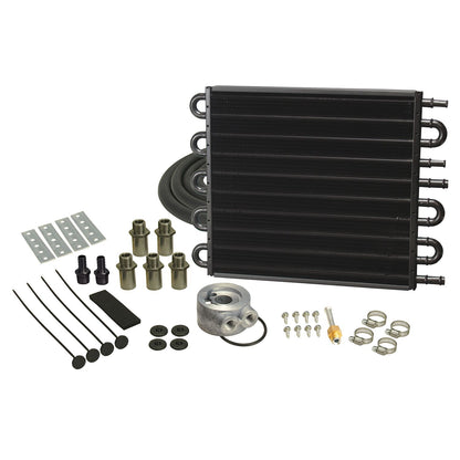 Derale 4 & 6 Pass Dual Circuit Tube&Fin Cooler, 11/32" & 1/2" Barb 15902