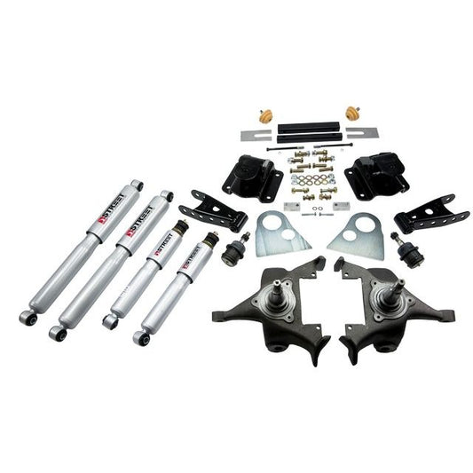 BELLTECH 818SP LOWERING KITS Front And Rear Complete Kit W/ Street Performance Shocks 1994-1999 Dodge Ram 1500 (Ext Cab V8 Auto Trans Only) 2 in. F/4 in. R drop W/ Street Performance Shocks