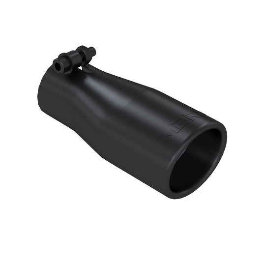 MBRP Exhaust Tip; 3 in. O.D. Oval 2in. inlet 7 1/16in. length; Black T5116BLK
