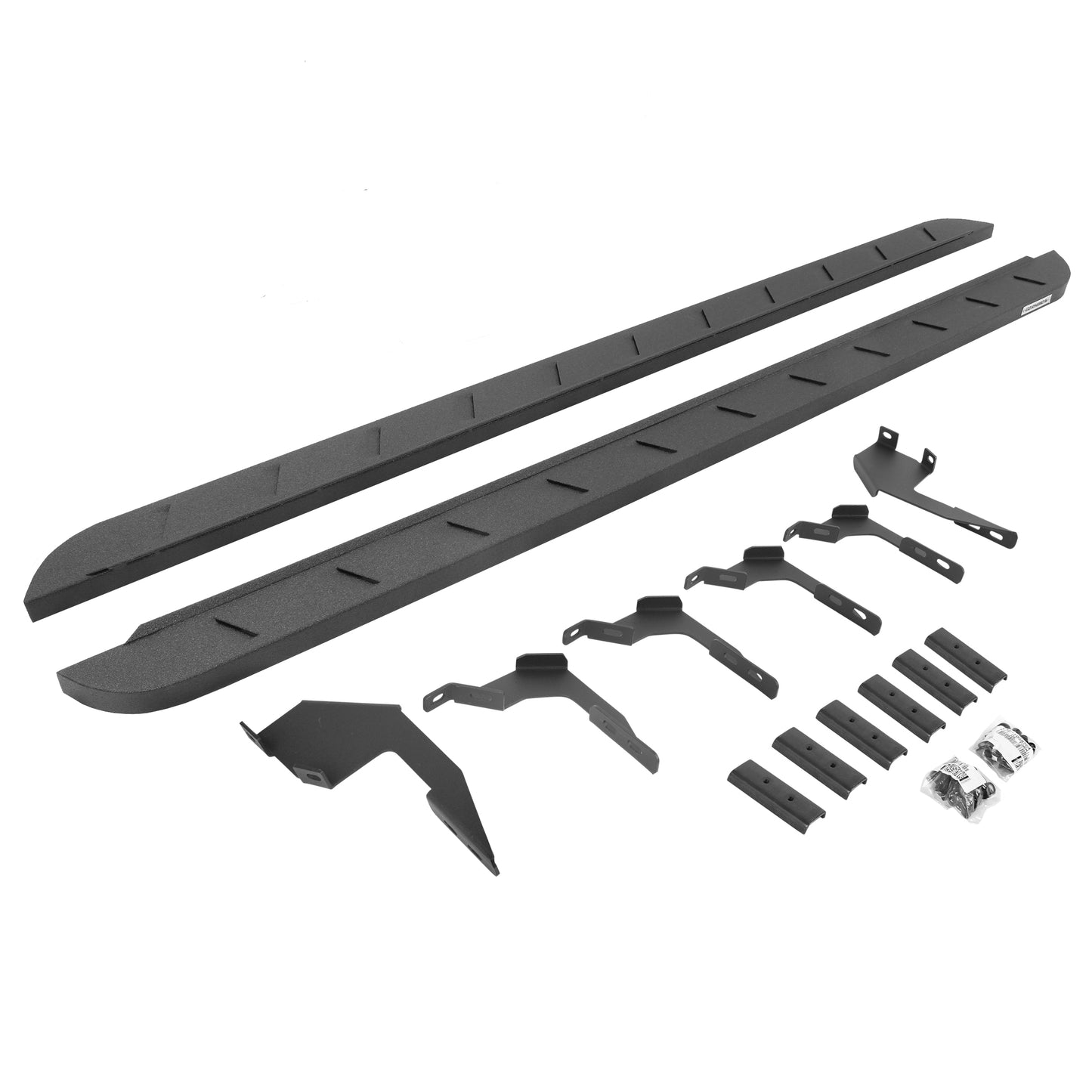 Go Rhino 63036880ST RB10 Slim Line Running Boards With Mounting Brackets Protective Bedliner Coating