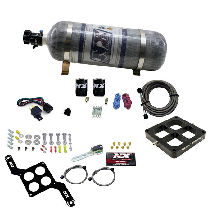 Nitrous Express DOMINATOR SINGLE ENTRY BILLET CROSSBAR STAGE 6 (50-300HP) W/ COMPOSITE BOTTLE NX-63070-12