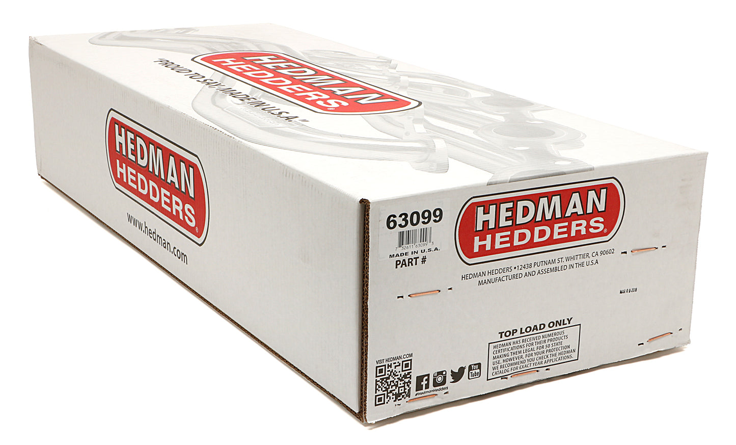 Hedman Hedders CHEVY P/U 2 & 4 WD SB D-PORT- BLACK MAXX 63099