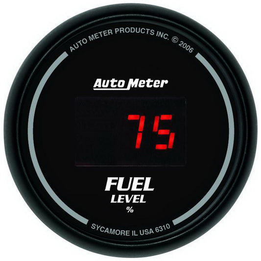 AutoMeter 2-1/16 in. FUEL LEVEL PROGRAMMABLE 0-280 O DIGITAL BLACK 6310