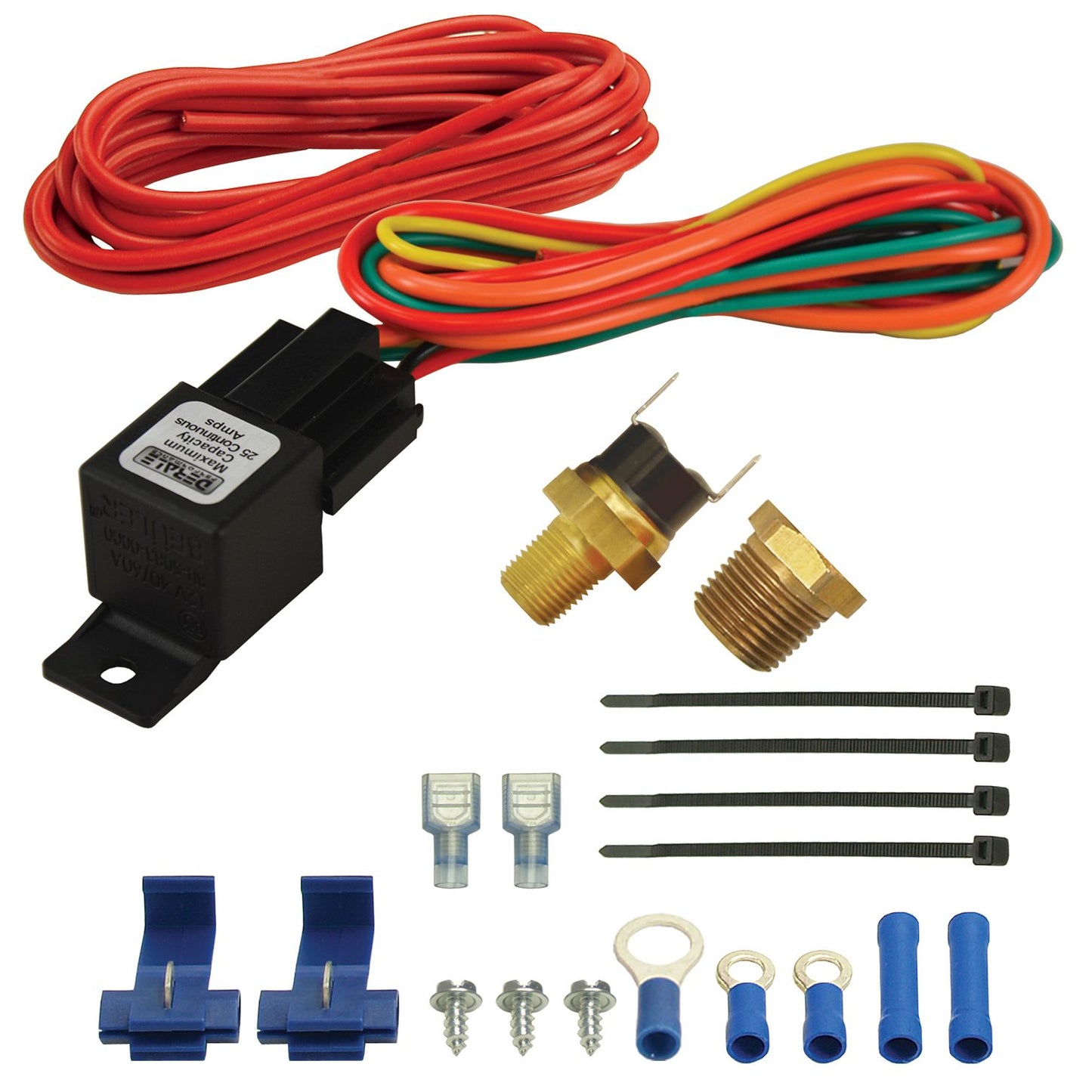 Derale 180 DegreeF Fan Switch Controller Relay Kit, 1/8" & 3/8" NPT 16720