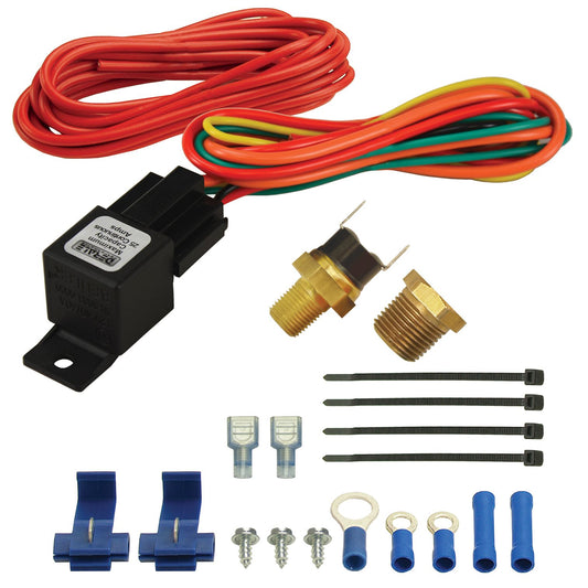 Derale 180 DegreeF Fan Switch Controller Relay Kit, 1/8" & 3/8" NPT 16720