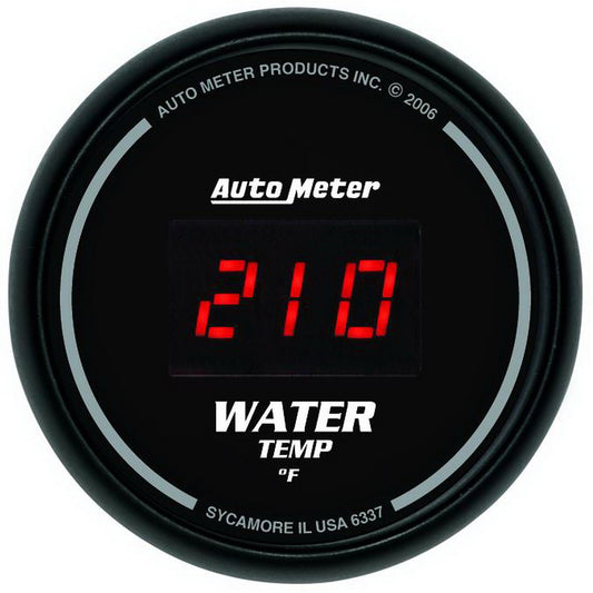 AutoMeter 2-1/16 in. WATER TEMPERATURE 0-340 Fahrenheit SPORT-COMP DIGITAL 6337
