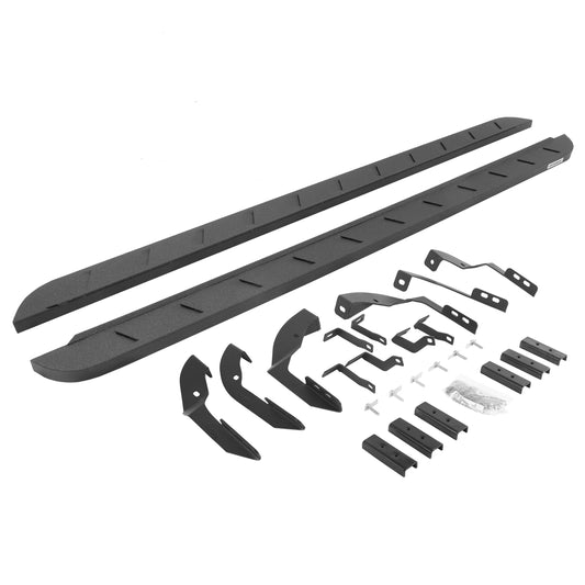 Go Rhino 63404280ST RB10 Slim Line Running Boards With Mounting Brackets Protective Bedliner Coating