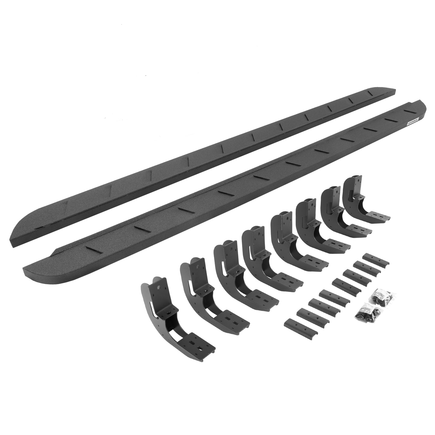 Go Rhino 63404887ST RB10 Slim Line Running Boards With Mounting Brackets Protective Bedliner Coating
