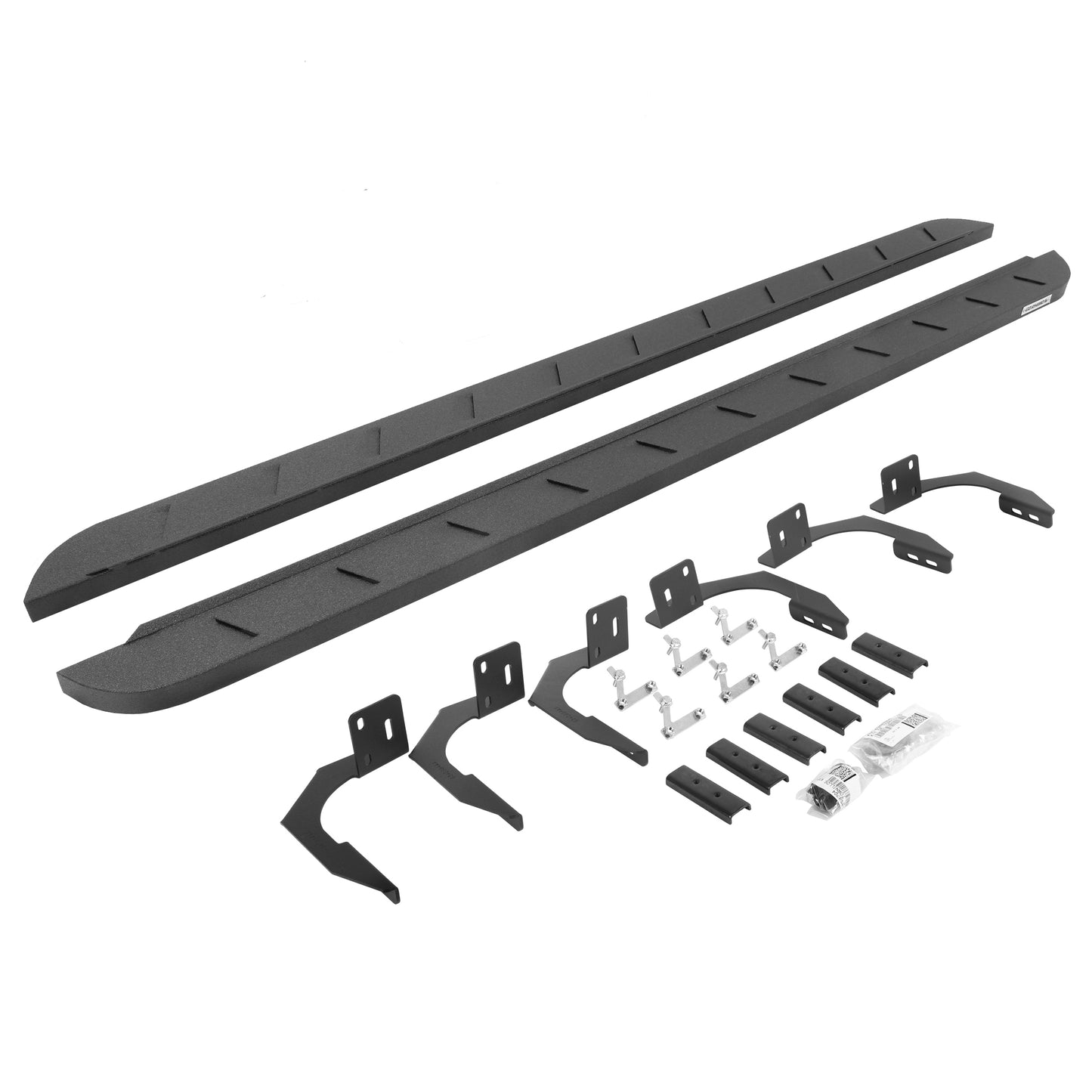 Go Rhino 63410687ST RB10 Slim Line Running Boards With Mounting Brackets Protective Bedliner Coating
