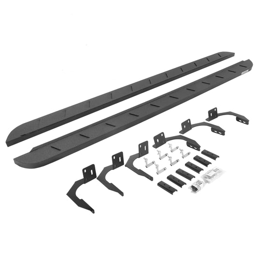 Go Rhino 63410687ST RB10 Slim Line Running Boards With Mounting Brackets Protective Bedliner Coating