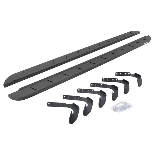 Go Rhino 63418087ST RB10 Slim Line Running Boards With Mounting Brackets Protective Bedliner Coating