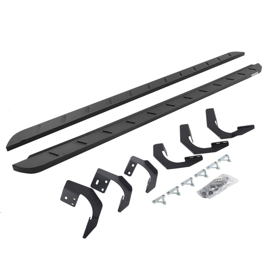 Go Rhino 63430680SPC RB10 Slim Line Running Boards With Mounting Brackets Textured Black