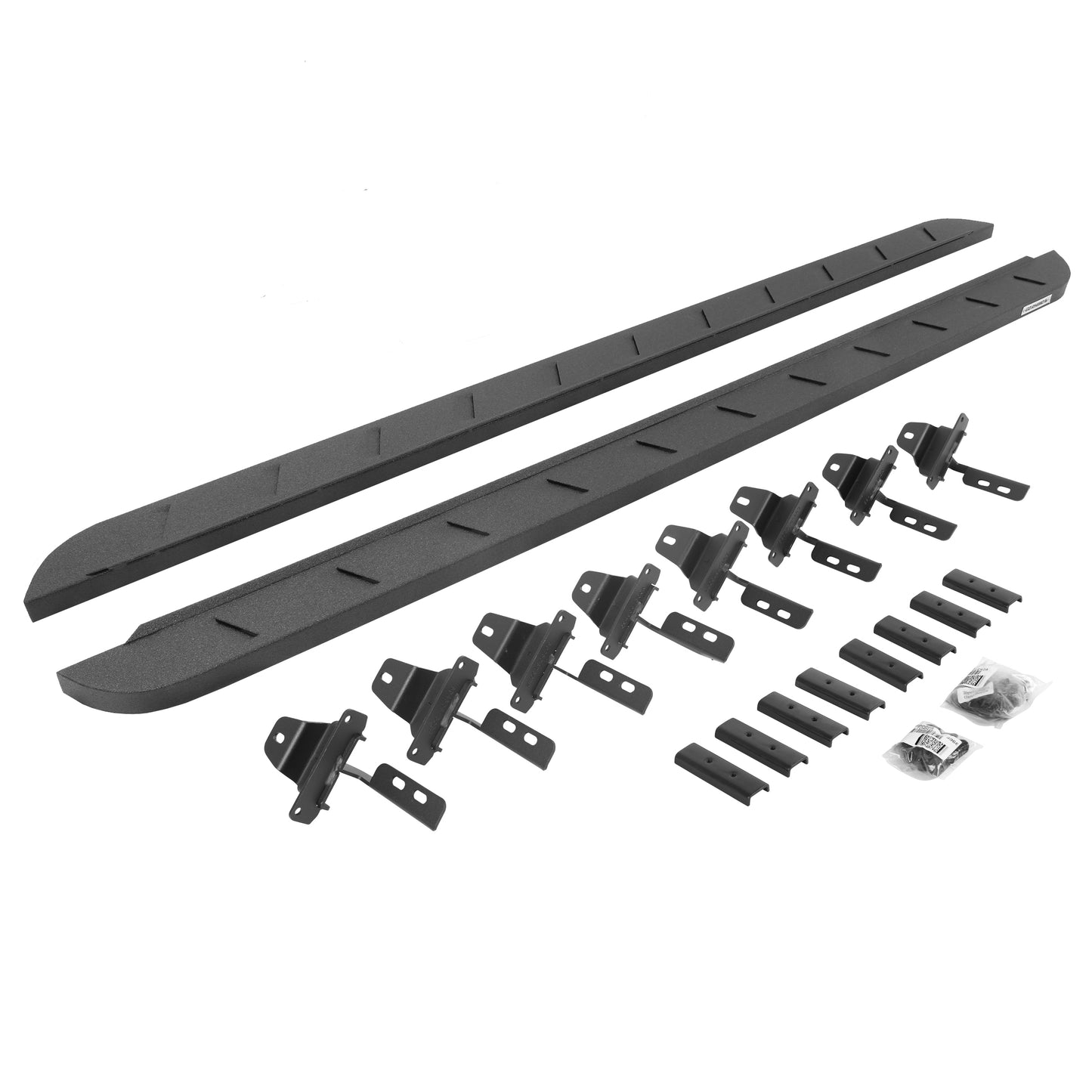 Go Rhino 63451687ST RB10 Slim Line Running Boards With Mounting Brackets Protective Bedliner Coating