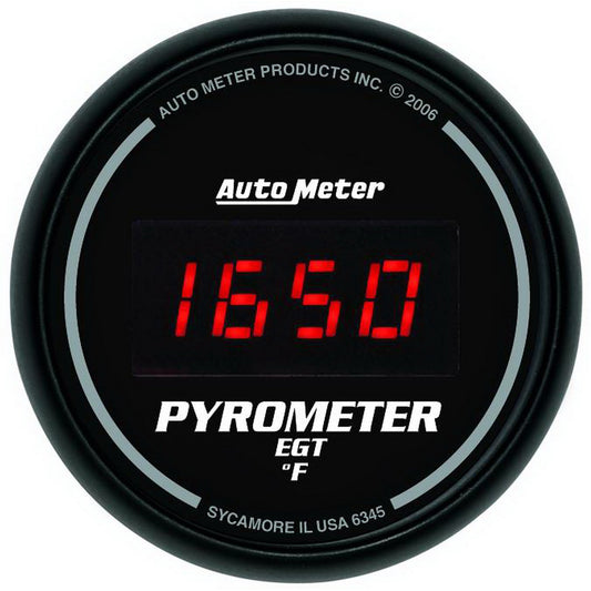 AutoMeter 2-1/16 in. PYROMETER 0-2000 Fahrenheit SPORT-COMP DIGITAL 6345