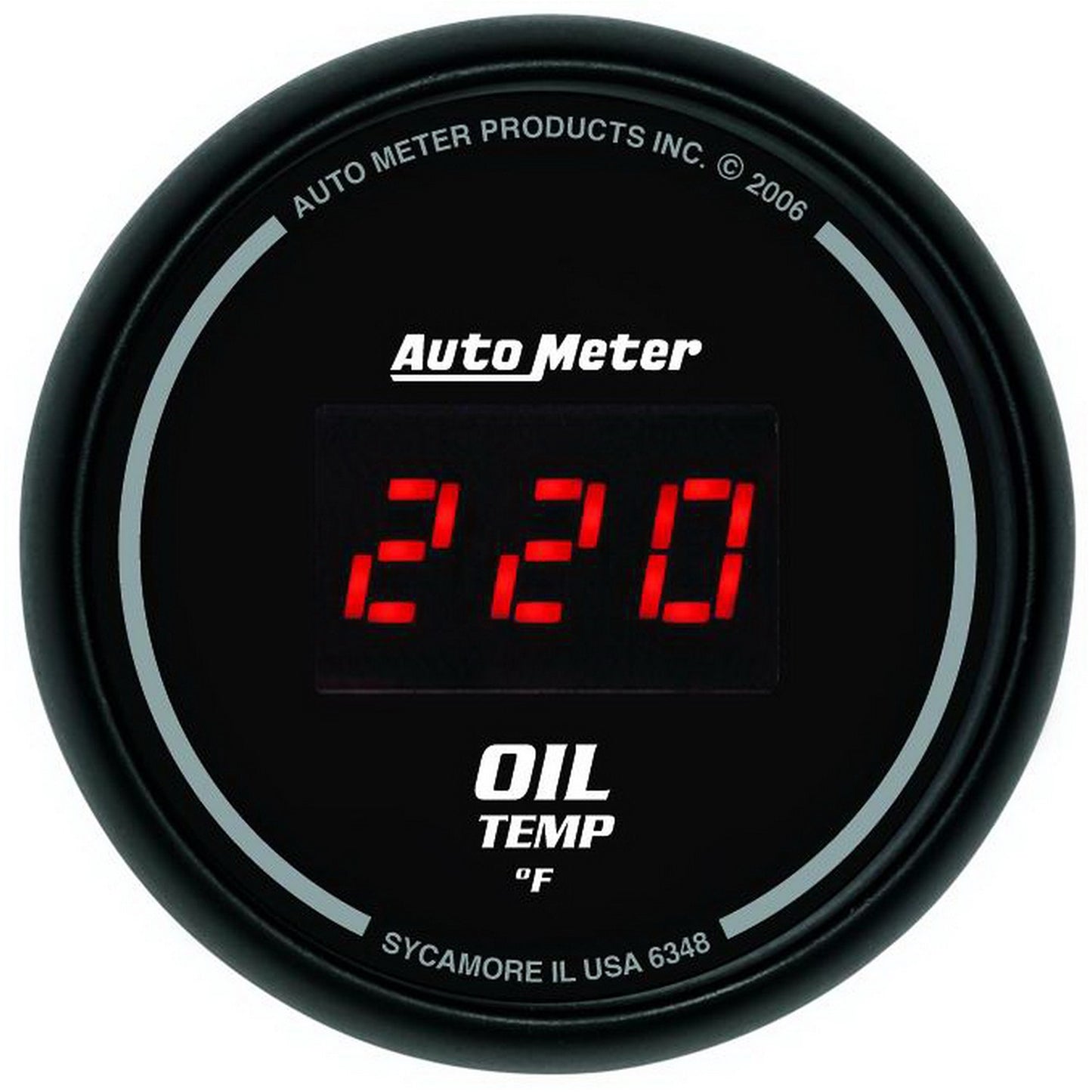 AutoMeter 2-1/16 in. OIL TEMPERATURE 0-340 Fahrenheit SPORT-COMP DIGITAL 6348