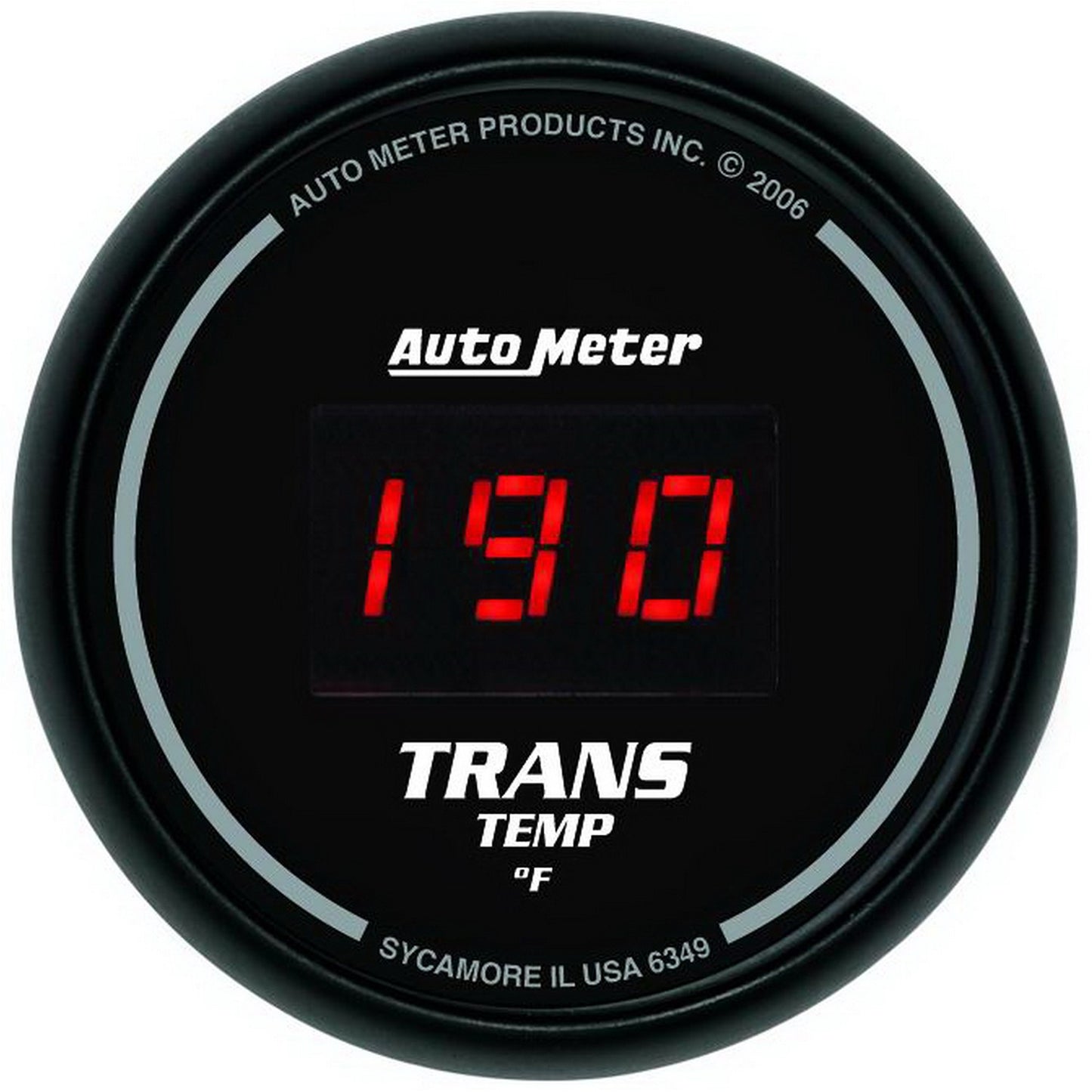 AutoMeter 2-1/16 in. TRANSMISSION TEMPERATURE 0-340 Fahrenheit SPORT-COMP DIGITAL 6349