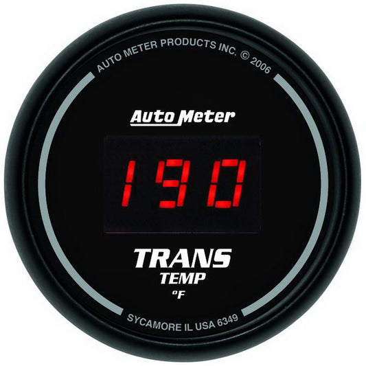 AutoMeter 2-1/16 in. TRANSMISSION TEMPERATURE 0-340 Fahrenheit SPORT-COMP DIGITAL 6349