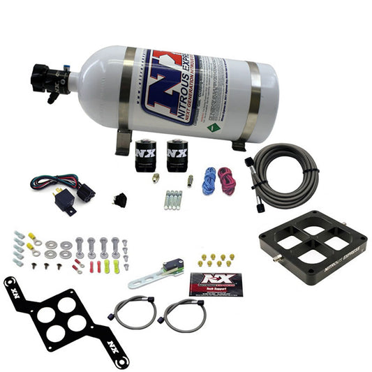Nitrous Express DOMINATOR SINGLE ENTRY BILLET CROSSBAR PRO POWER (100-500HP) W/ 10LB BOTTLE NX-63570-10