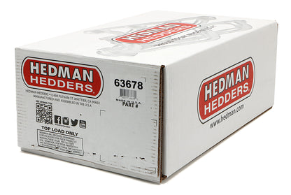 Hedman Hedders SB CHEVY V8 (GEN1) INTO 72-86 JEEP CJ; HEAVY-DUTY 1-1/2 IN. SHORT TUBE DESIGN- BLACK ELITE CERAMIC FINISH 63678