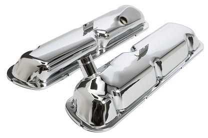Trans-Dapt Performance Valve Covers Chr. Mustang 289-302 With Breather Tube 6378