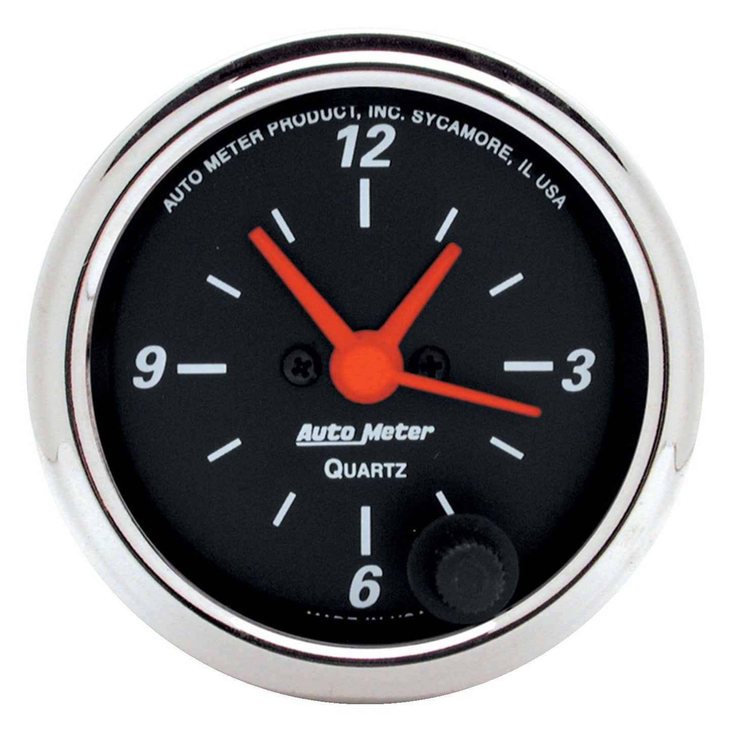 AutoMeter 2-1/16 in. CLOCK 12 HOUR DESIGNER BLACK 1484