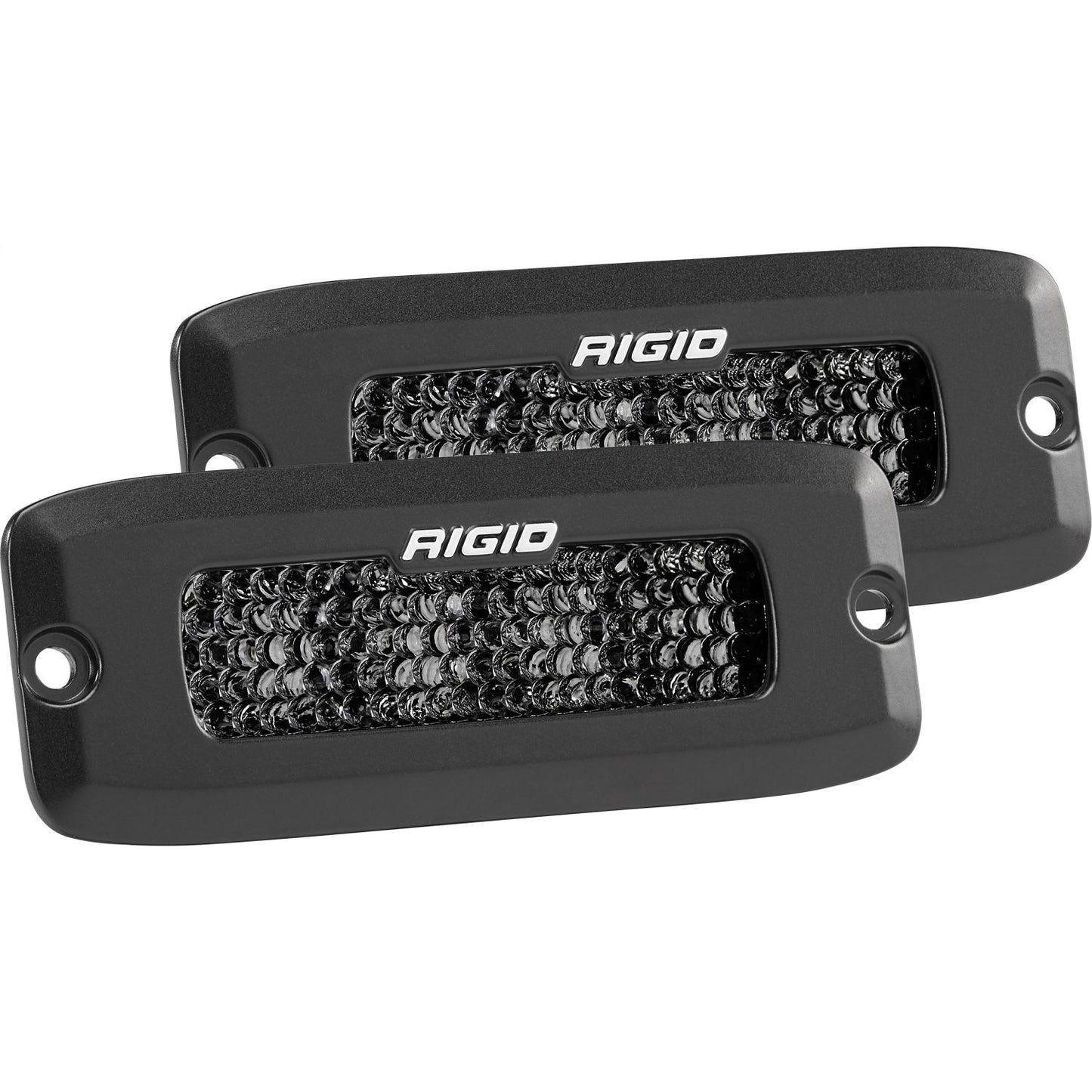 RIGID Industries SR-Q Series PRO Midnight Edition Spot Diffused Flush Mount Pair 925513BLK