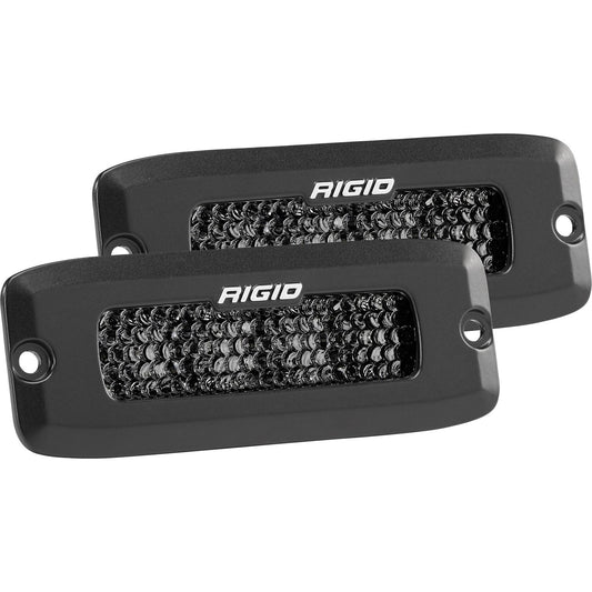 RIGID Industries SR-Q Series PRO Midnight Edition Spot Diffused Flush Mount Pair 925513BLK