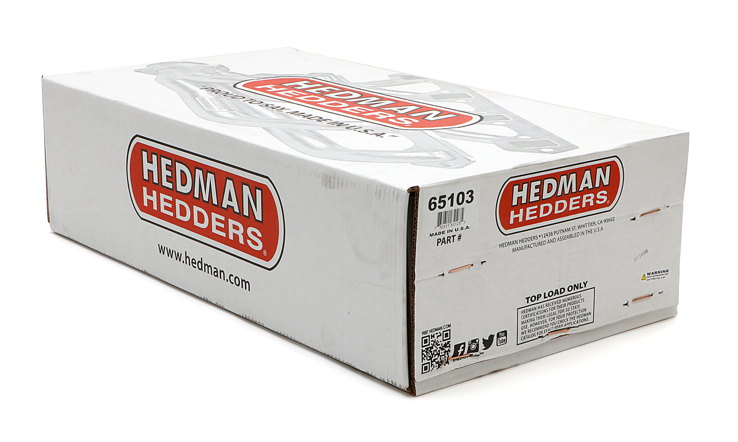 Hedman Hedders STANDARD UNCOATED HEADERS; 2 IN. TUBE DIA.; 3 IN. COLL.; SHORTY DESIGN 65103