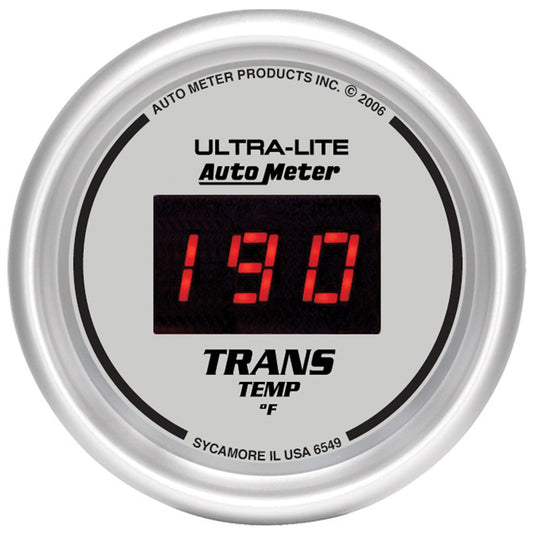 AutoMeter 2-1/16 in. TRANSMISSION TEMPERATURE 0-340 Fahrenheit ULTRA-LITE DIGITAL 6549