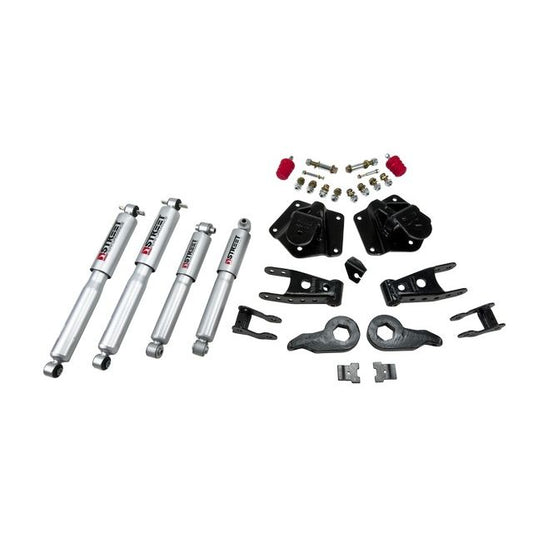 BELLTECH 764SP LOWERING KITS Front And Rear Complete Kit W/ Street Performance Shocks 1995-1999 Chevrolet Tahoe/Yukon (4DR) 92-94 Chevrolet Blazer (4DR) 1 in. or 3 in. F/4 in. R drop W/ Street Performance Shocks