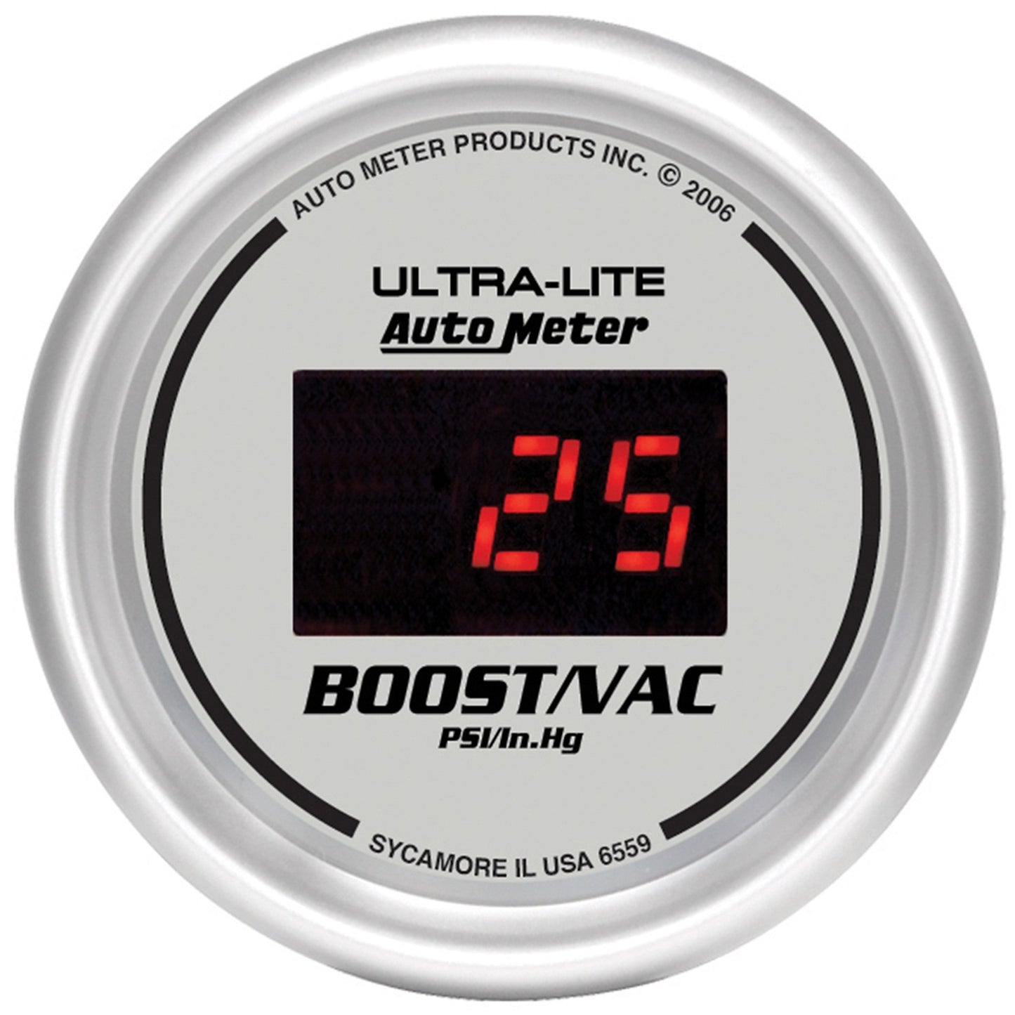 AutoMeter 2-1/16 in. BOOST/VACUUM 5-100 PSI ULTRA-LITE DIGITAL 6559