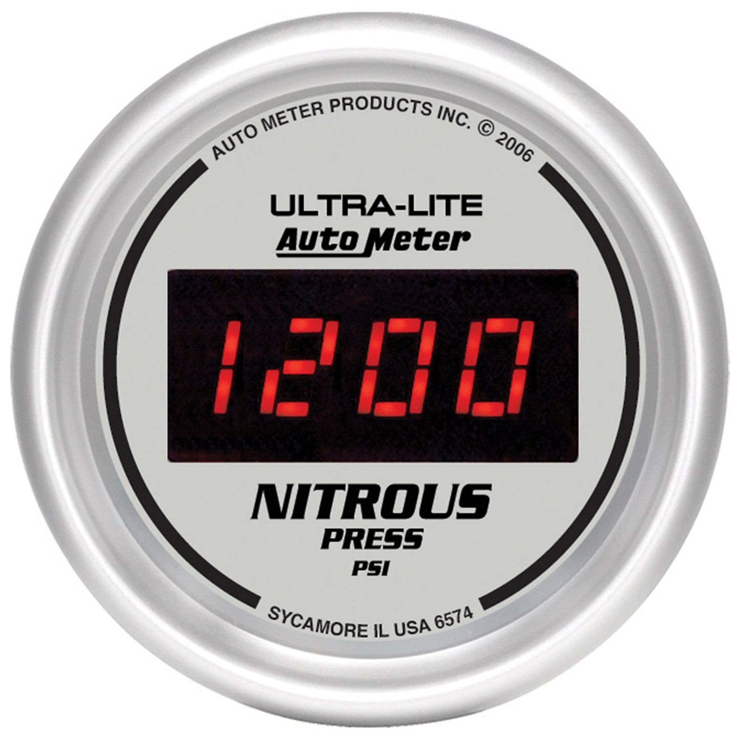 AutoMeter 2-1/16 in. NITROUS PRESSURE 0-1600 PSI ULTRA-LITE DIGITAL 6574