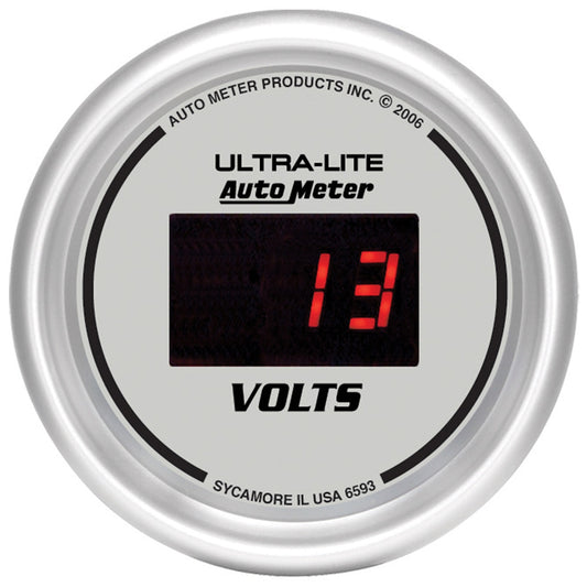 AutoMeter 2-1/16 in. VOLTMETER 8-18V ULTRA-LITE DIGITAL 6593