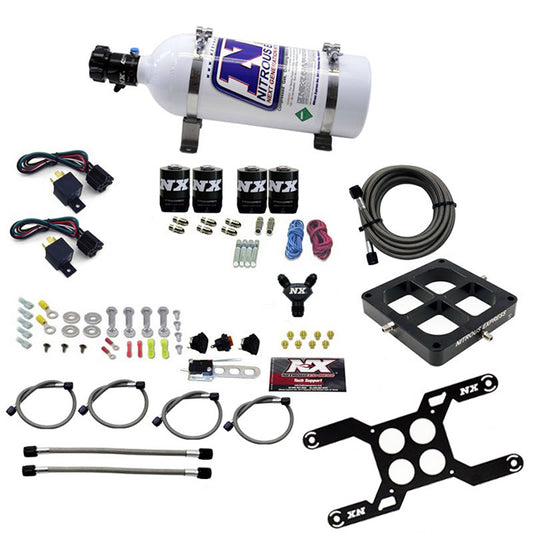 Nitrous Express DOMINATOR DUAL STAGE BILLET CROSSBAR (50-300 & 100-500HP) WITH 5LB BOTTLE. NX-66047-05
