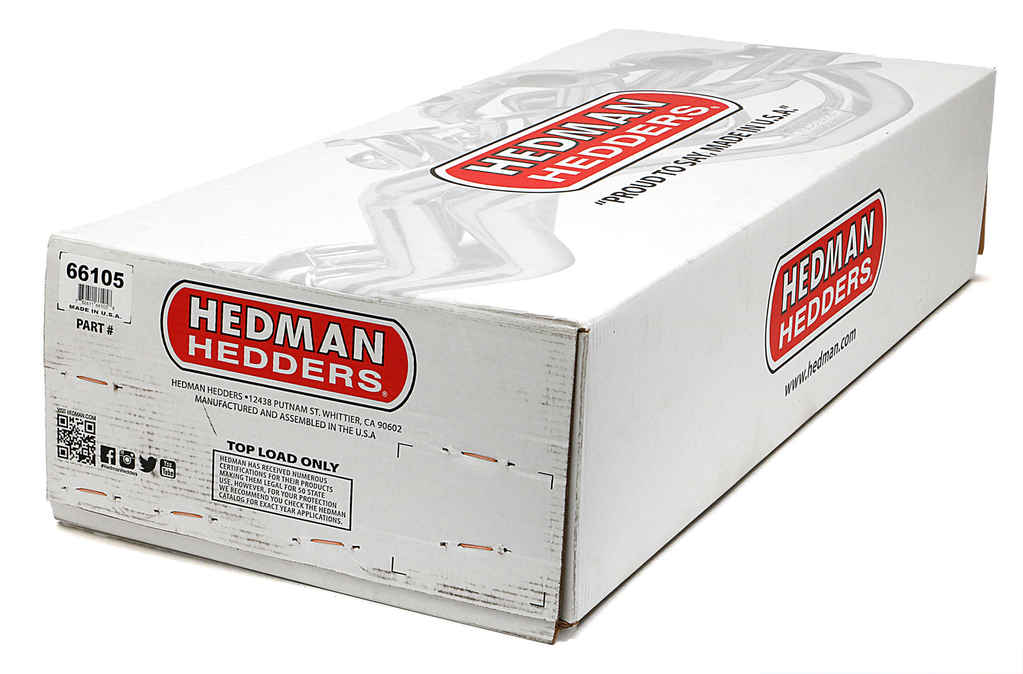 Hedman Hedders HTC COATED HEADERS; 2 IN. TUBE DIA.; 3 IN. COLL.; FULL LENGTH DESIGN 66105