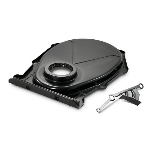 Proform Engine Timing Chain Cover; Black; Steel; Factory Replacement For BB Chrysler 66194
