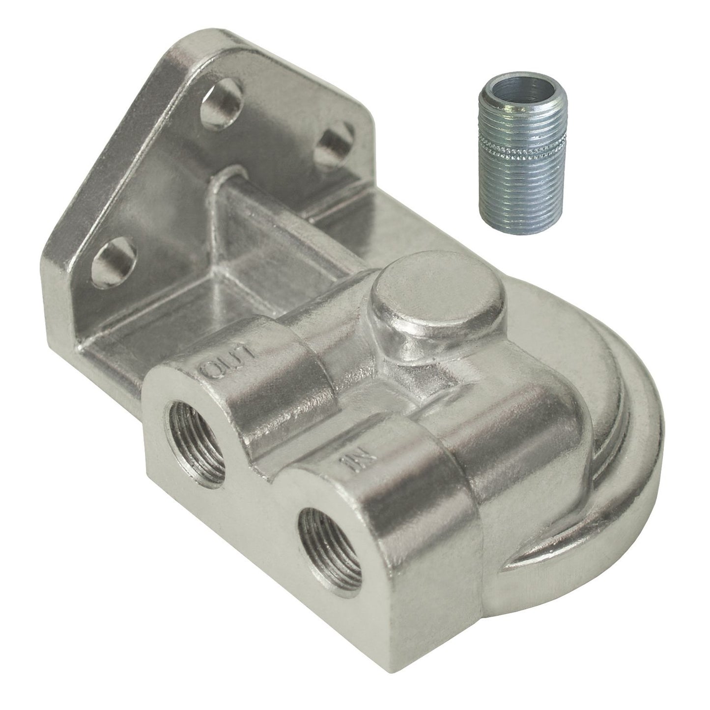 Derale Single Left 3/8" NPT Port Filter Mount with 3/4"-16 Filter Threads 25750