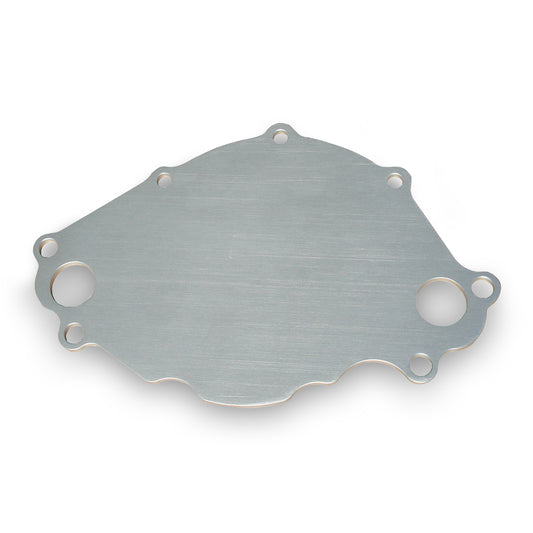 Proform Water Pump Backing Plate; SB Ford Engines; Billet Aluminum; Natural Finish 66239