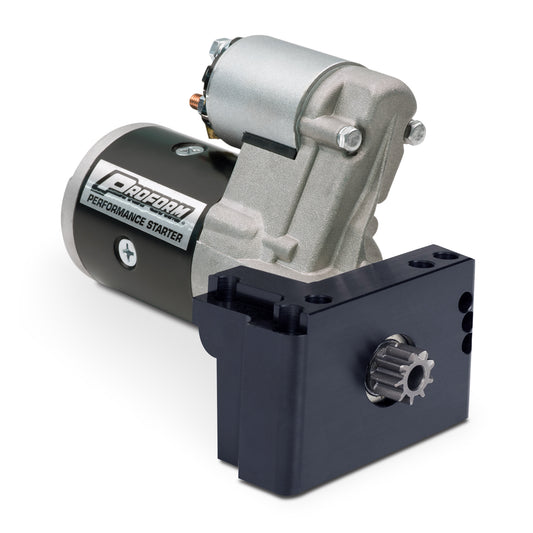 Proform High-Torque Mini Starter; 1.4KW; Fits Chevy V8; Staggered Bolt Mounting Plate 66266