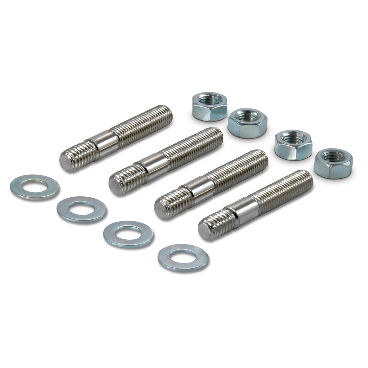 Proform Engine Carburetor Studs with Lock Washers and Nuts; 1-1/2 Inch Length; 4 Pieces 66339