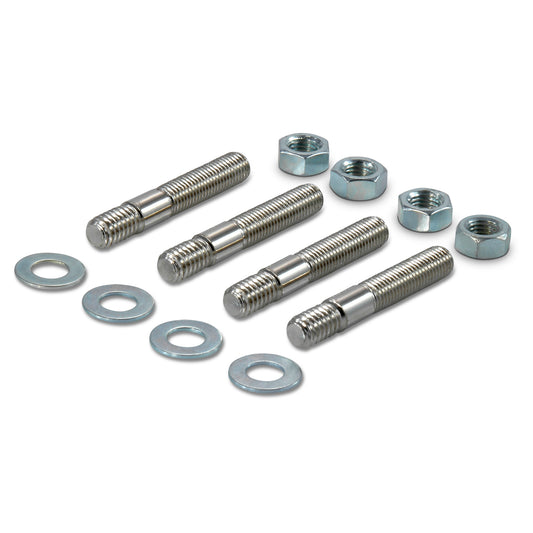 Proform Engine Carburetor Studs with Lock Washers and Nuts; 1-1/2 Inch Length; 4 Pieces 66339