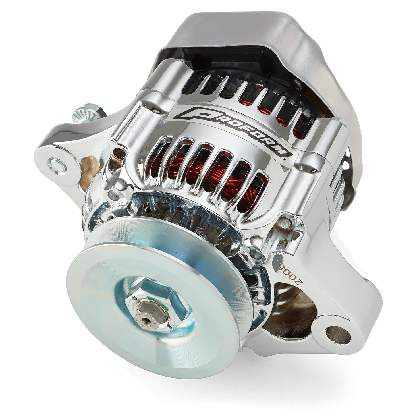 Proform 100% NEW, CHROME, 1-WIRE MINI ALTERNATOR, GM 50 AMP. 66431