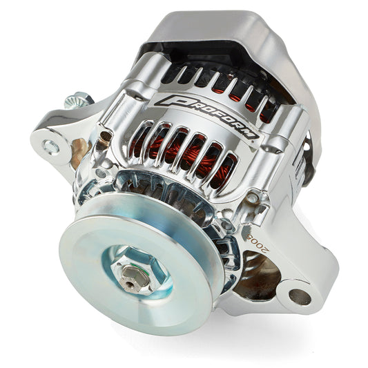 Proform 100% NEW, CHROME, 1-WIRE MINI ALTERNATOR, GM 50 AMP. 66431