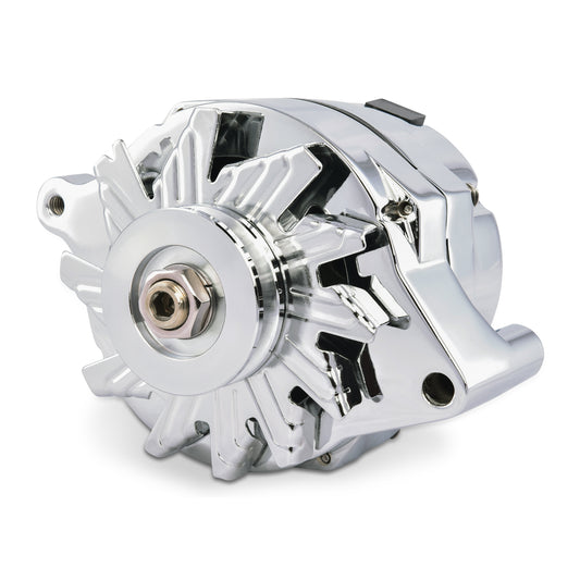 Proform Ford Alternator; 100 AMP; 1-Wire; Machined Pulley; Chrome; 100% New 66445.1F