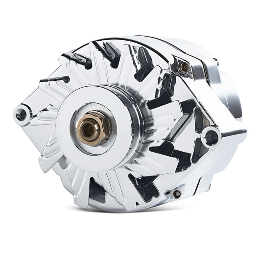 Proform Alternator; 60 AMP; GM 1 Wire Style; Machined Pulley; Chrome Finish; 100% New 66445.6N