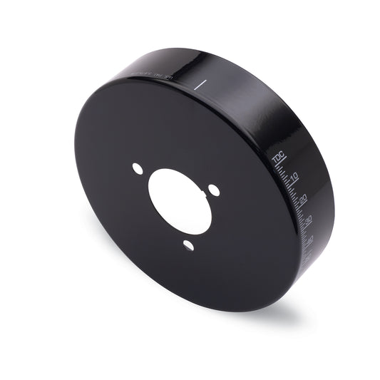 Proform Engine Harmonic Balancer Cover; Fits SB Chevy using 6-3/4 In. Damper; Black 66517BKC