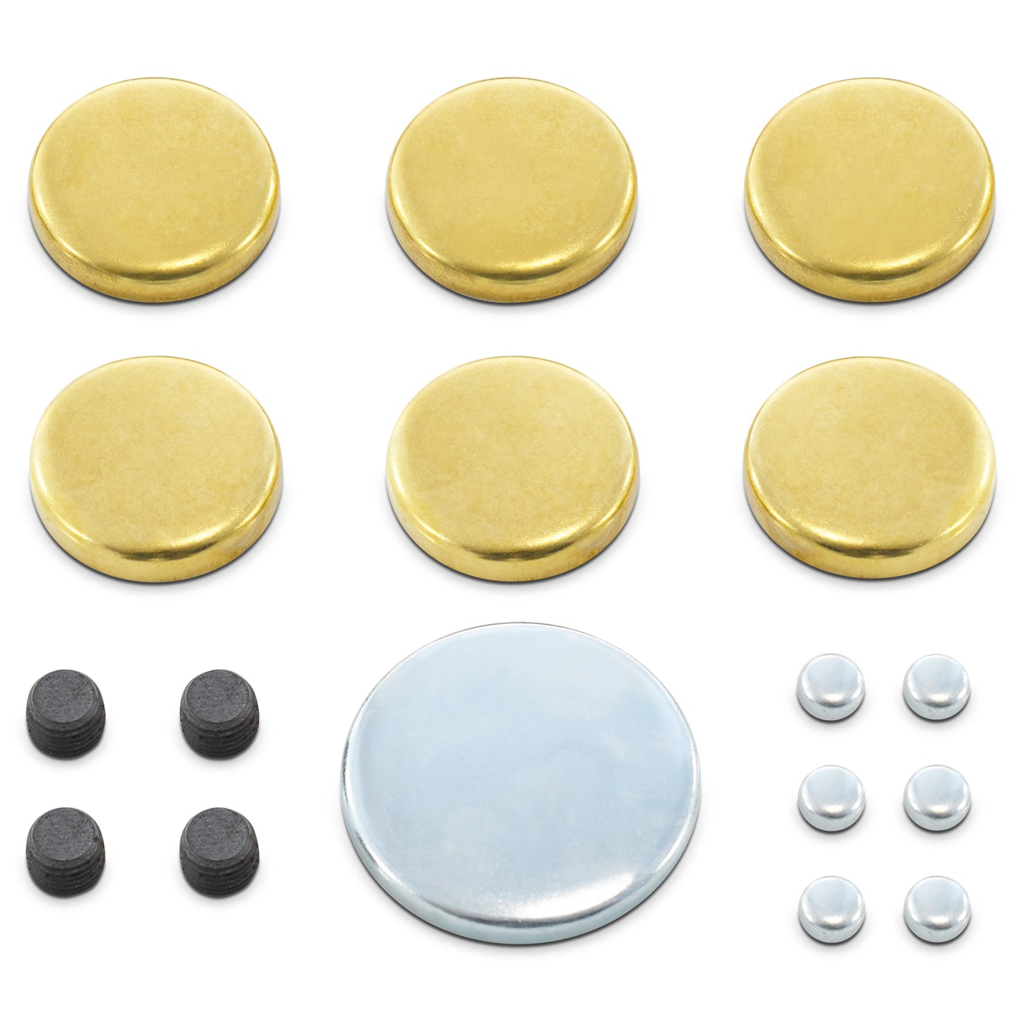 Proform Brass Freeze Plug Kit; For Ford 352/390/428 Engines; All Sizes Needed Included 66554